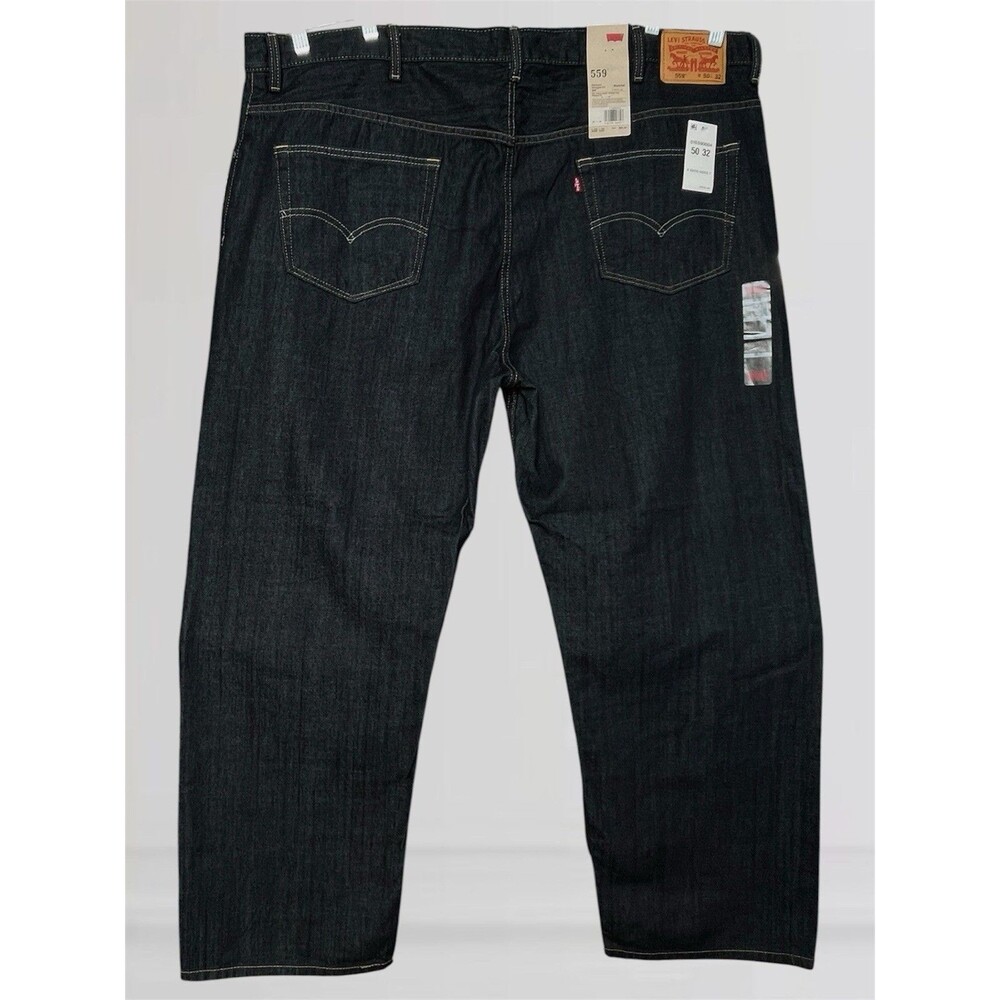Big & Tall Levi’s 559 Relaxed Fit Straight Leg Men’s W50 L32 Dark Indigo Jeans